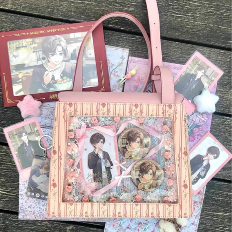 Мода в японском стиле Jk Lolita розовая сумка через плечо с бантом и буквенным принтом с цветами и милым принтом Ita Bag New Kawaii Fresh Designers Bag