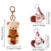 Cartoon Rabbit Dog Keychain Cat Key Ring Creative Rabbit Plush Dolls Pendant  Gifts