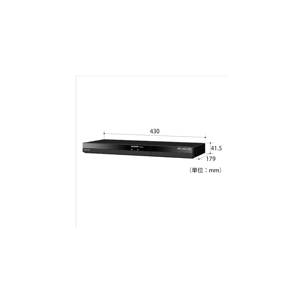 Sharp AQUOS Blu-ray Disc Recorder 2B-C10GW1, Blu-ray, Double Tuner, 1TB, Digital Terrestrial TV Recording, Easy Operation, External HDD Compatible, St
