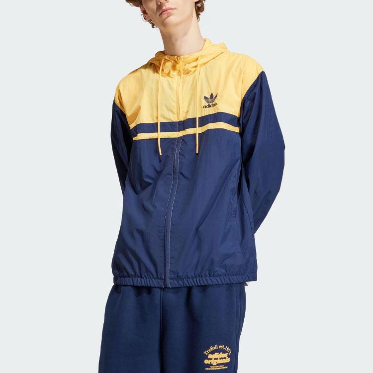 adidas Классическая ветровка с капюшоном Originals Синий Желтый IU0202