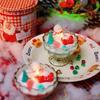 Handmade Scented Candle In Glass Jar Shaped Like Mini Dessert Cake Christmas Gift Box Wedding Favor