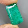 Сертифицированный натуральный колумбийский зеленый изумруд 18 карат изумрудной огранки россыпью