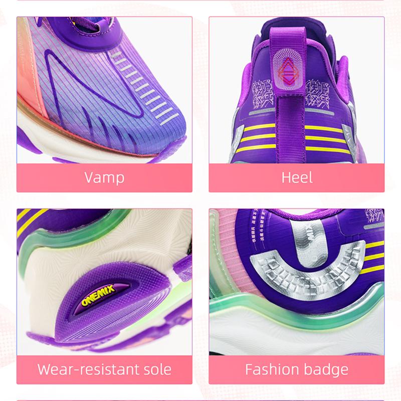 onemix Профессиональные кроссовки из углеродного волокна для мужчин. Летние кроссовки из углеродного волокна в стиле ретро. Дышащая износостойкая спортивная обувь на открытом воздухе на шнуровке.