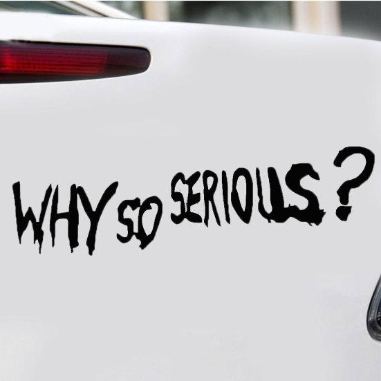 Почему так серьезно, забавно, автомобильный Стайлинг, светоотражающие наклейки, украшение для автомобиля