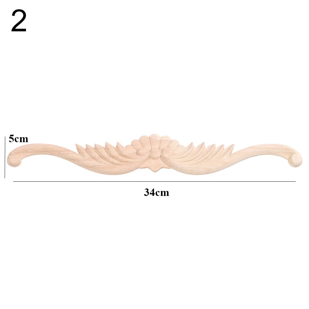 Door Decoration Woodcarving Decorative Corner Appliques Frame Wooden Figurines Crafts Wood Carved