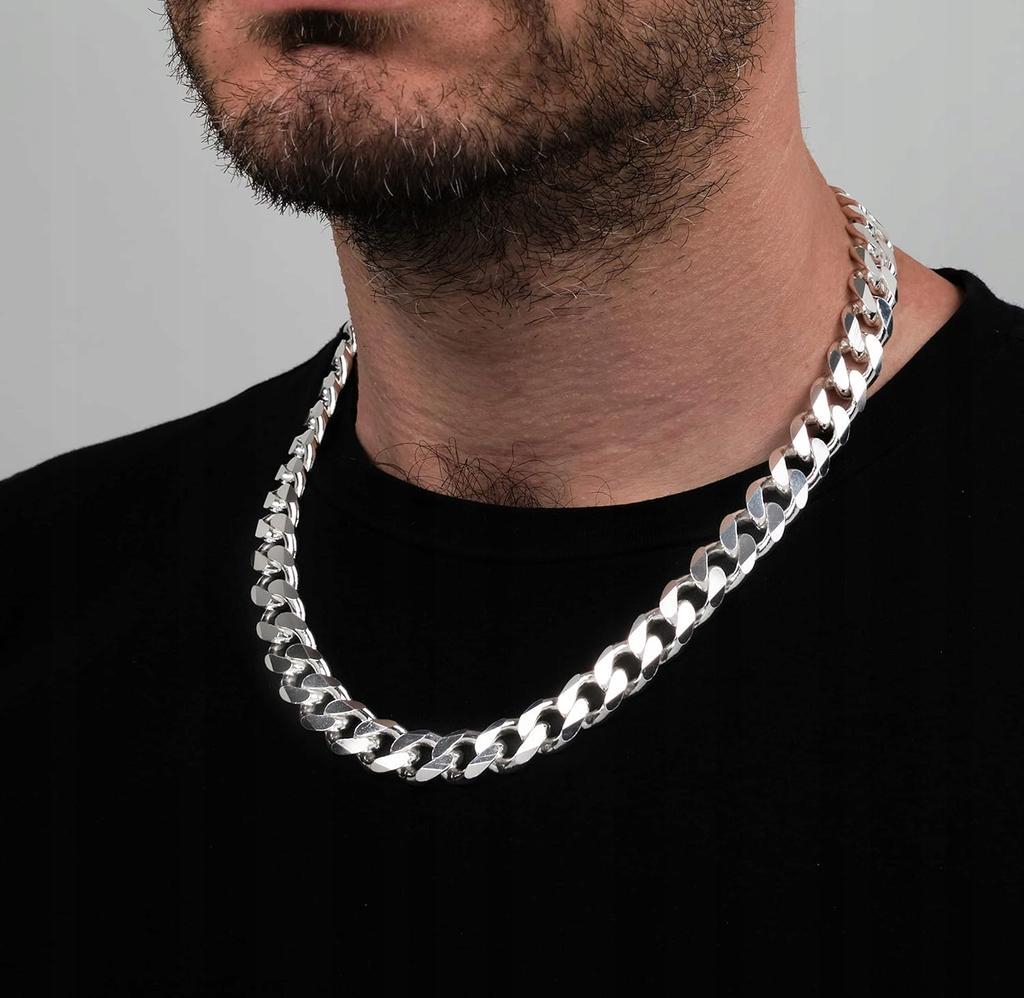 Men' SILVER Chain THICK 9mm Chain Cuirass SILVER 925 FULL