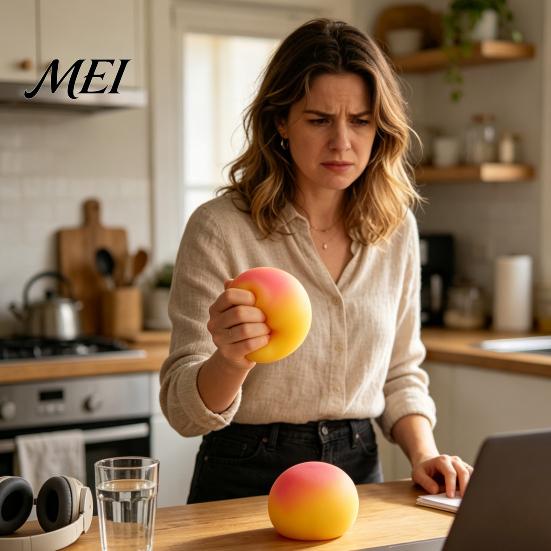 Realistic Fruit Toy Giant Simulated Peach Squeeze Toy, Stress Relief Sensory Pinch Ball Fidget for Home Office Relaxation Fake