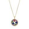 Collier - LUXENTER - Auope - Finition or Jaune 18 Carats - Zircone Multicolore - Longueur 42 Cm