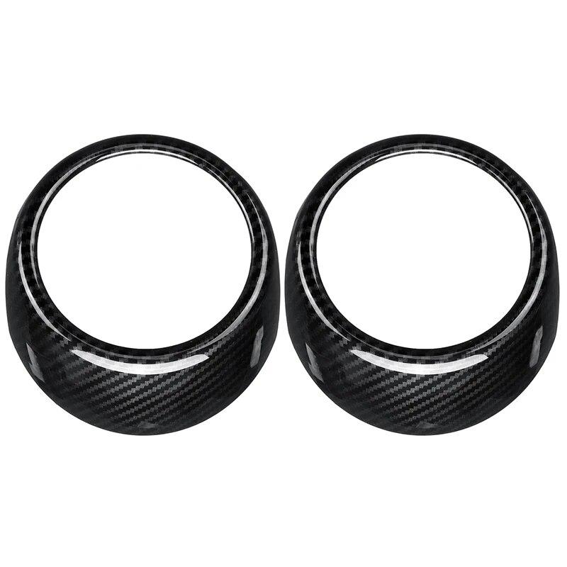 2PCS Carbon Fiber Car Door Handle Cover Trim For BMW MINI Cooper 3DR F56 F57 Car Interior Door Handles
