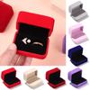 High-quality Wedding Square Velvet Jewelry Case Display Box Couple Double Ring Box Storage Box