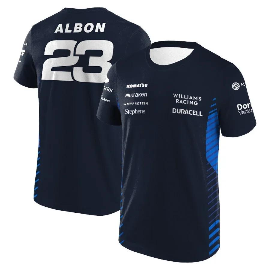 Outdoor Extreme Sports Cycling Event Alban Fans F1 Williams Racing Man T-Shirt 2025 Latest Summer Men's 3d Print Man Tee Tops
