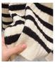 Women's 2024 Hot Style Thickened Striped Sweater with Navy Collar - Lazy Niche Design for Autumn and Winter