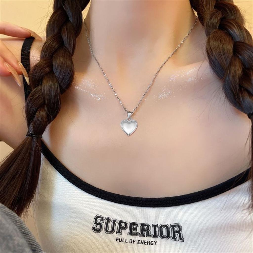 Модное простое кружевное маленькое ожерелье Love для женщин, легкое, роскошное, с подвеской в форме сердца, цепочка на ключицу