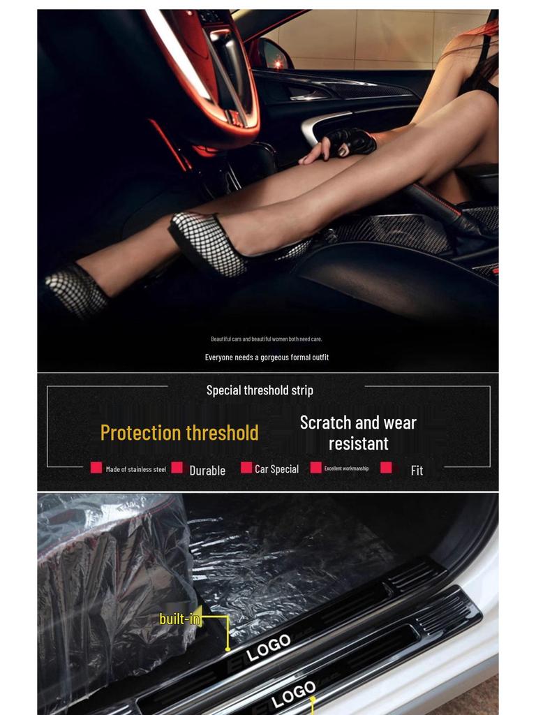 2023-2025 Ford Edge L: Door Sill Strips, Welcome Pedals, Stainless Steel Trunk Protector, Decorative Stickers