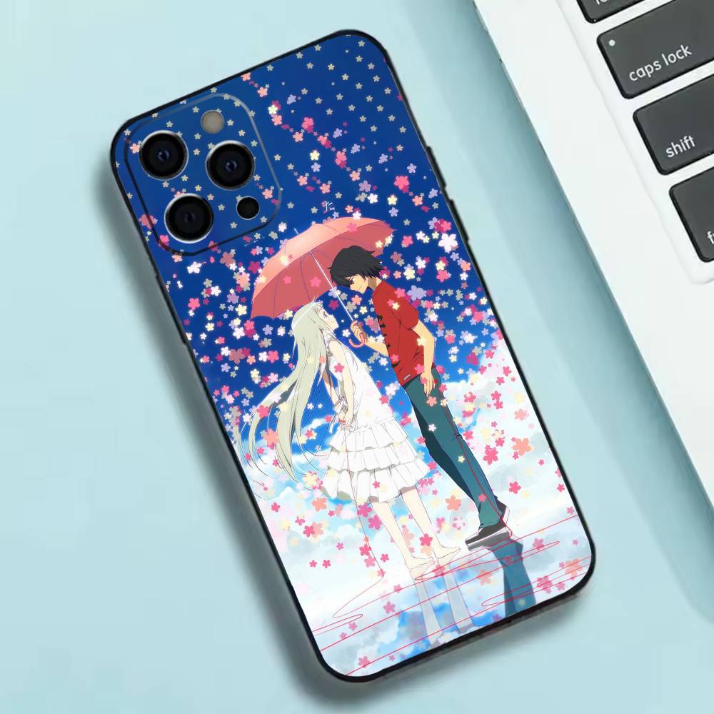 AnoHana М-Мейко Аниме Х-Хонма Чехол для телефона Силиконовый Мягкий Для IPhone 17 16 15 14 13 12 11 X XR Plus Pro Max Plus
