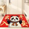 Мультяшная панда Безопасный вход Keni Velvet Входная дверь Нескользящий коврик Бытовой входной коврик Впитывающий грязь