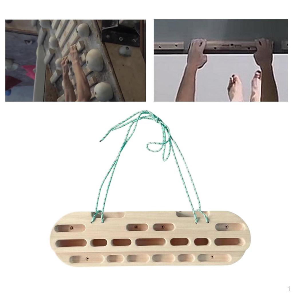 Climbing Hangboard Hand Grip, Strengthener Wooden Hang Board Practice Pull Up Fingerboard, Finger