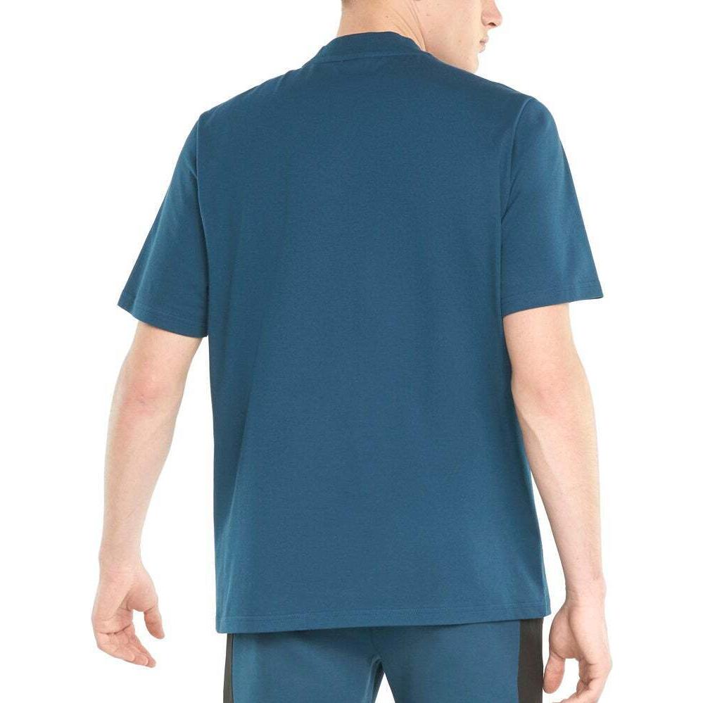 Puma American Retro Dopamine Brand Logo Printed Crew Neck Short Sleeve T-Shirt Men T-Shirt Blue 532337-65