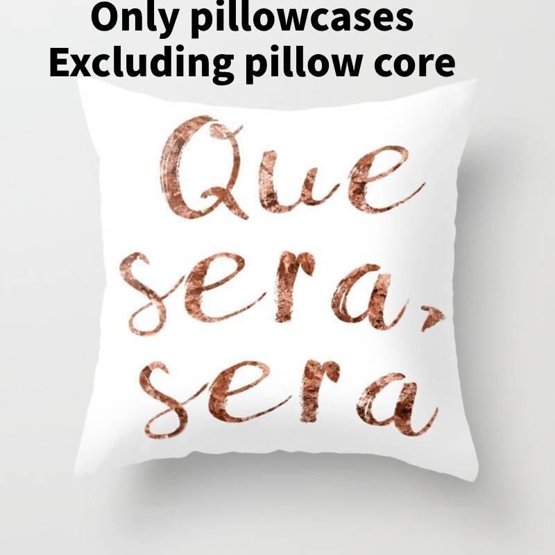 Современная минималистичная хлопковая мультяшная наволочка с буквенным принтом, мягкая плюшевая наволочка из ткани «персиковая кожа»