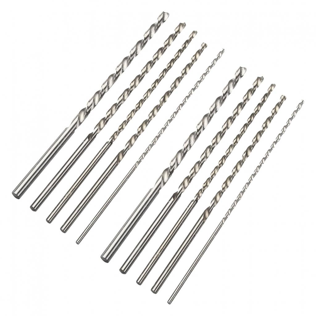 10Pcs Extra Long HSS High Speed Steel Drill Bit Set 2mm,3mm,3.5mm,4mm,5mm Bits