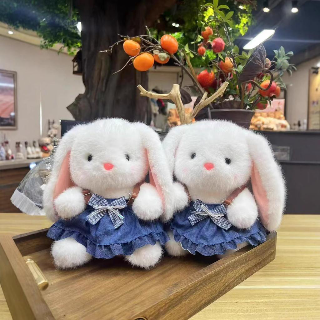 Strap Rabbit Skirt Plush Toy With Bowknot Doll Childrens Toy Gift Holiday