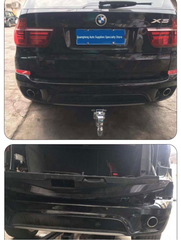 Совместимо с фаркопами BMW X5, бамперами BMW X6, X6M, специальными буксировочными крюками и задними креплениями для прицепа.