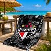Пляжное полотенце из микрофибры с принтом герба команды Spfc, мягкое и впитывающее, быстросохнущее, идеально подходит для летних путешествий, незаменимо для пляжа, бассейна