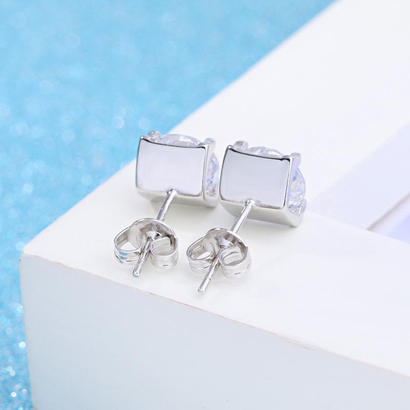 Персонализированные серьги WeChat Jewelry Ювелирные изделия Корейский стиль Простые серьги-гвоздики в форме сердца для женщин Корейские аксессуары