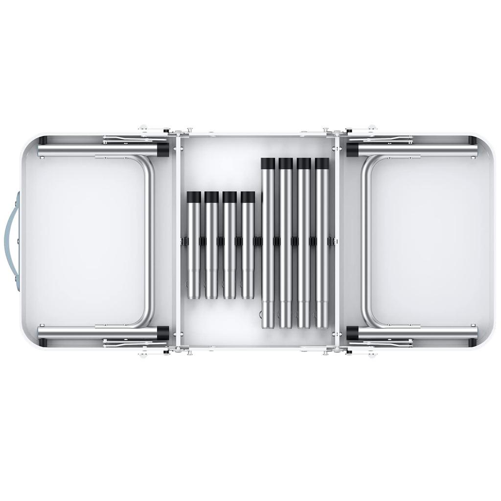 Anbte Кемпинг складной 90см x 40см 3 Регулируемая высота алюминиевый складной стол Кемпинговый стол Портативный стол для пикника Стол с сеткой для хранения и сумкой для