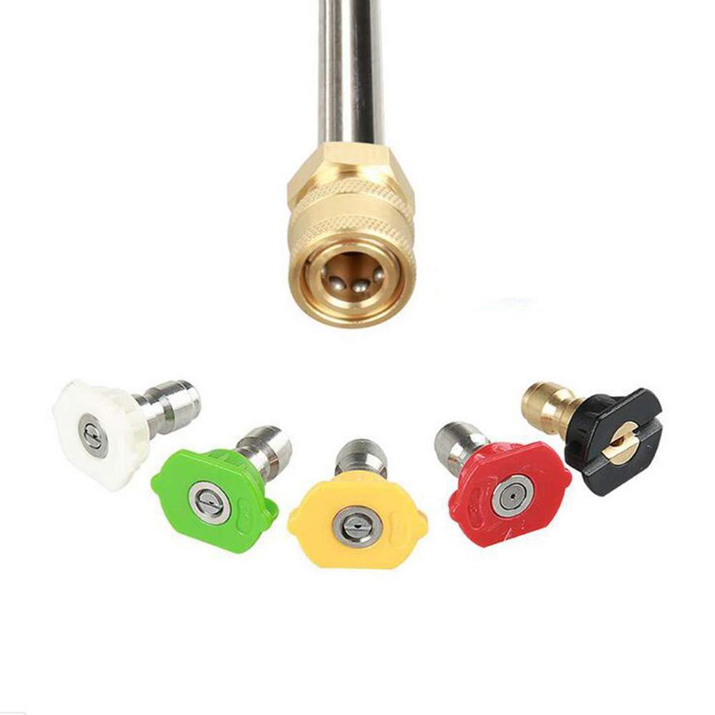 Pressure Washer Nozzle Tips Spray Nozzle Kit for Power Washers up to 4000 PSI 1/4-Inch Quick Connect Set of 5