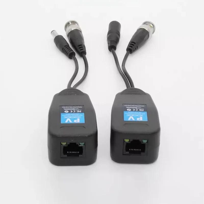 5Pairs(10PCS) ESCAM Passive CCTV Coax BNC Power 4K Video Balun Transceiver RJ45 BNC male Connectors to for CCTV video Camera