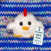 Cute Positive Knitting Chicken Doll Handmade Plush Animal Figures  for Friends Kids