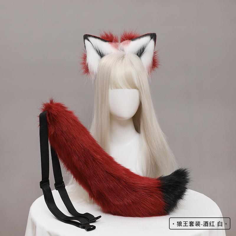 Новый Red Fox Anime Beast Ear Beast Tail Wolf Ear Cat Ear повязка на голову на заказ косплей Golden LOL Fox Ears плюшевые аксессуары для волос