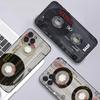 Магнитный чехол для телефона в стиле радиокассеты для iPhone 15 8 7 6 6S Plus X SE 2020 XR XS 14 11 12 13 Mini Pro Max