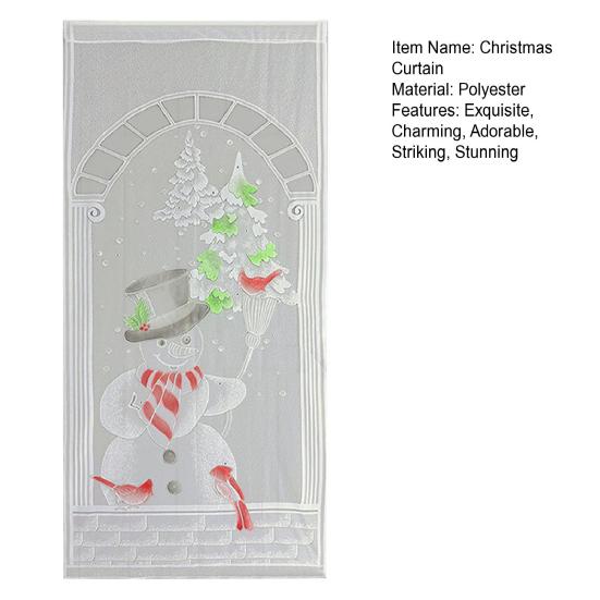 Рождественская штора-панель кружевная штора-блэкаут украшение занавеска для окна двери драпировка для гостиной спальни домашний декор