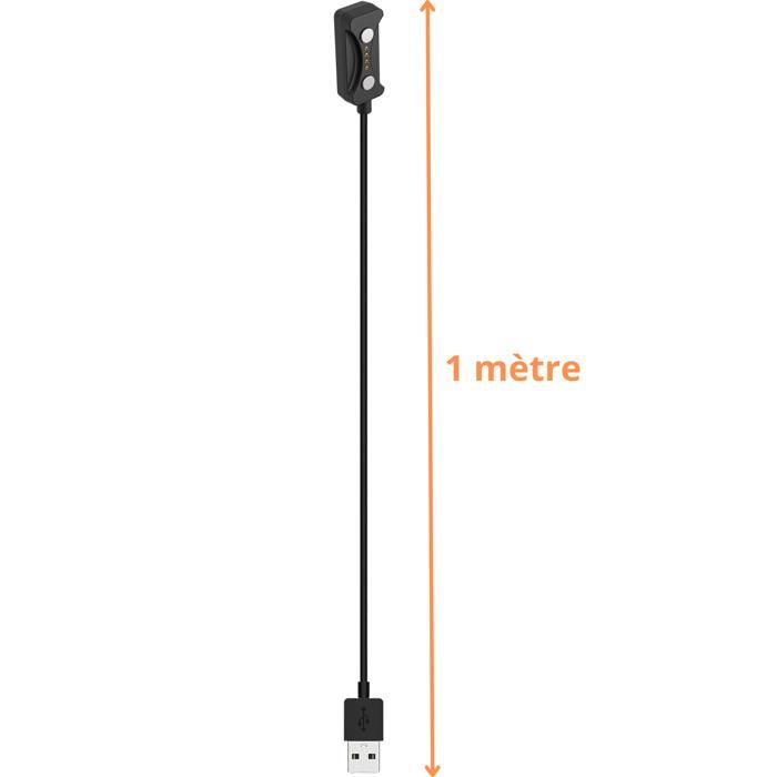 Зарядное устройство, совместимое с Polar Pacer / Pacer Pro / Ignite 3 / Vantage 3 - USB-кабель 1 метр для зарядки часов Phonillico®
