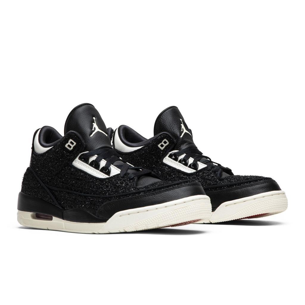 Анна Винтур Женские Air Jordan 3 Retro 'Черные' (женские размеры) Черные / Парусные Винтажные Баскетбольные Кроссовки BQ3195 001