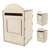 DIY Wooden Wedding Mailbox Post Box with Lock Key for Reception Wedding Anniversary Party Decoration