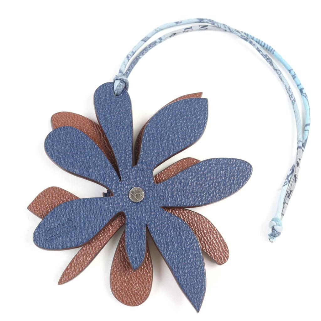 HERMES charm Petite Ash Magnolia Brown orange leather Women Used