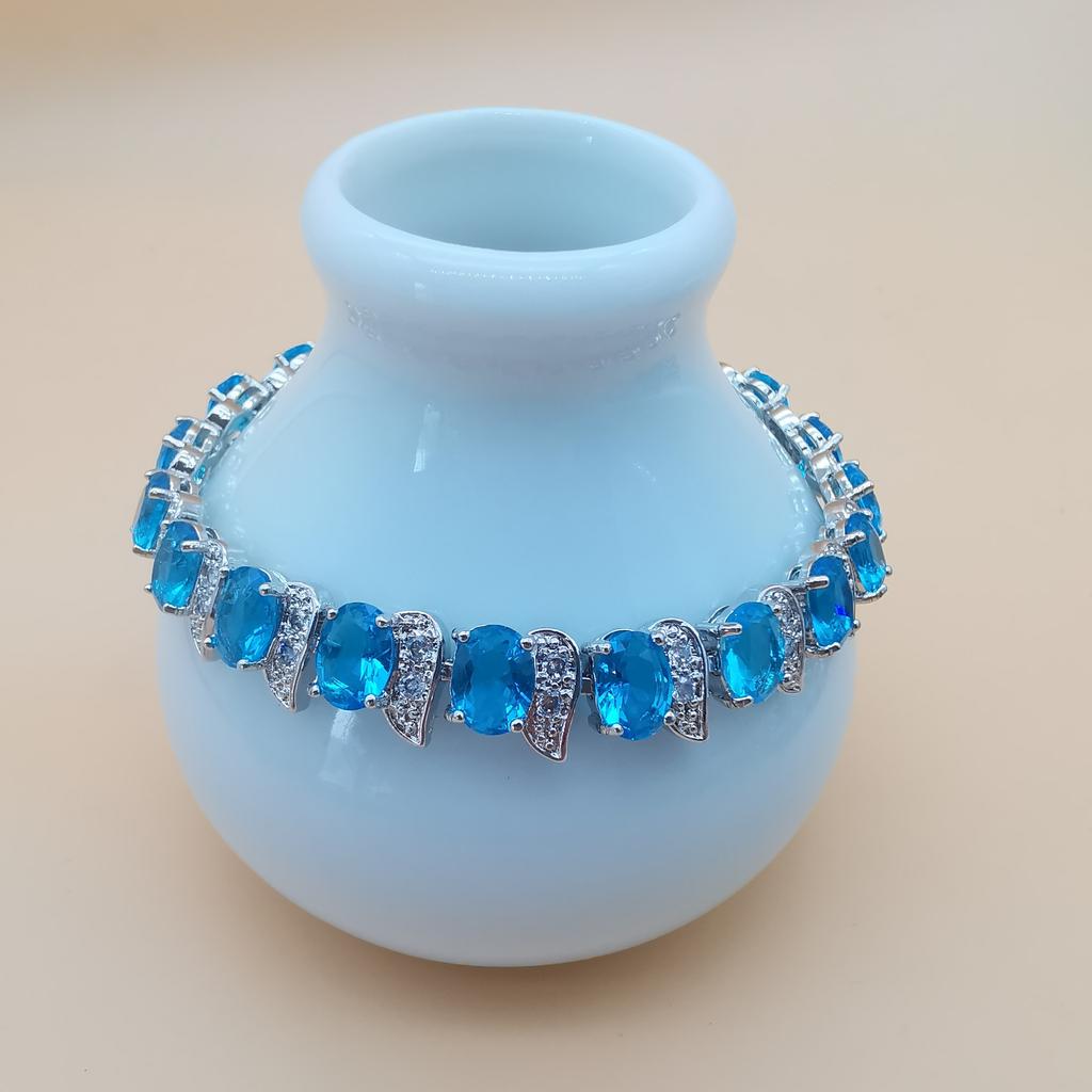 Браслет «Куриная ножка» имитация Танзании Европейский и Американский браслет с покрытием из платинового кристалла для женщин Роскошный многоцветный