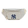 New MLB Monogram Collection Polyester Crossbody Bags Fanny Pack Regular Unisex Ivory White 3AHSM051N