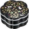 Mitani Yamanaka Lacquerware Jubako Cherry Hors Container Tupperware and Small M15404 (Flower Path) 7.5cm Blossom-Shaped Two-Tiered D'oeuvre (Includes