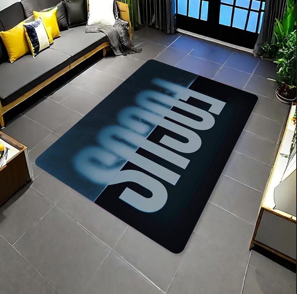 Vague Focus 3D Typography Design Area Rug Rug for Bedroom Living Room Home Sofa Decoration,kids Play Decor Floor Mat Gift