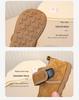 Зимние ботинки Birkenstock в корейском стиле для девочек 2025 года, на толстой подошве, с мехом - Теплые, модные, однотонные хлопковые ботинки для детей