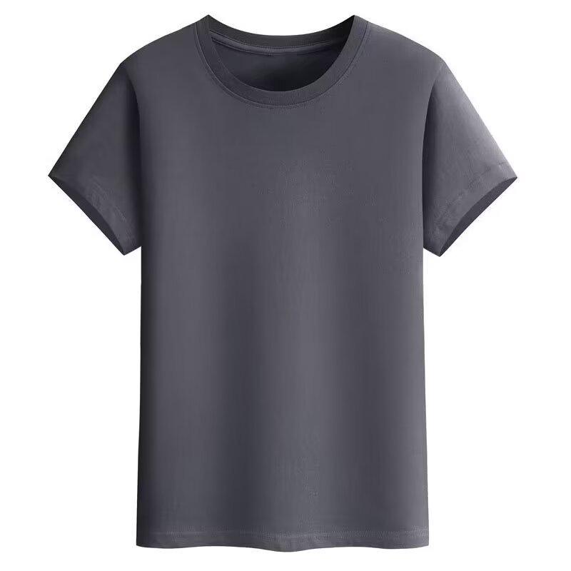 Мужская летняя дышащая однотонная футболка с круглым вырезом, облегающая, повседневная