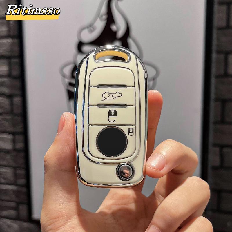 Мягкий ТПУ Чехол для Ключа с 3 Кнопками Для Fiat Cronos Egea 500X Toro Tipo Для Dodge Neon Бесключевой Брелок Оболочка Кожа Держатель Защитник