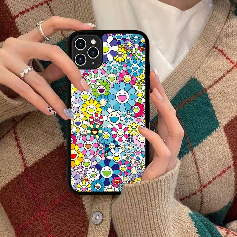 T-Takashi M-Murakami Для IPhone 17 16 15 14 13 12 11 Pro Max Plus Ударопрочная задняя крышка телефона из ПК+ТПУ