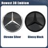 FHP3   For Benz AMG Car Front Grill Logo Light Mirror Face LED Badge For Mercedes Benz 08-14 B-Class W245 B180 C-Class W204 C200 C250 C