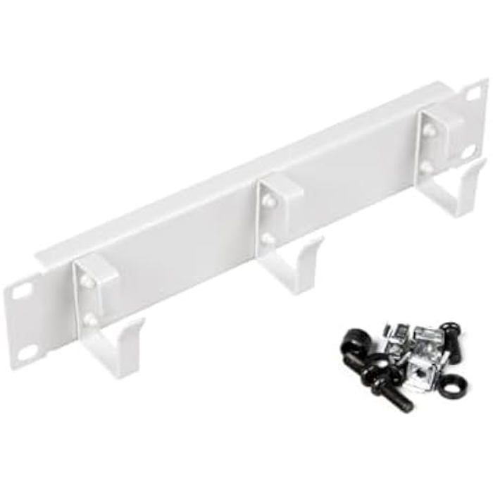 Panneau de gestion de câbles - EQUIP - 10" - 1U - Gris - 3 anneaux