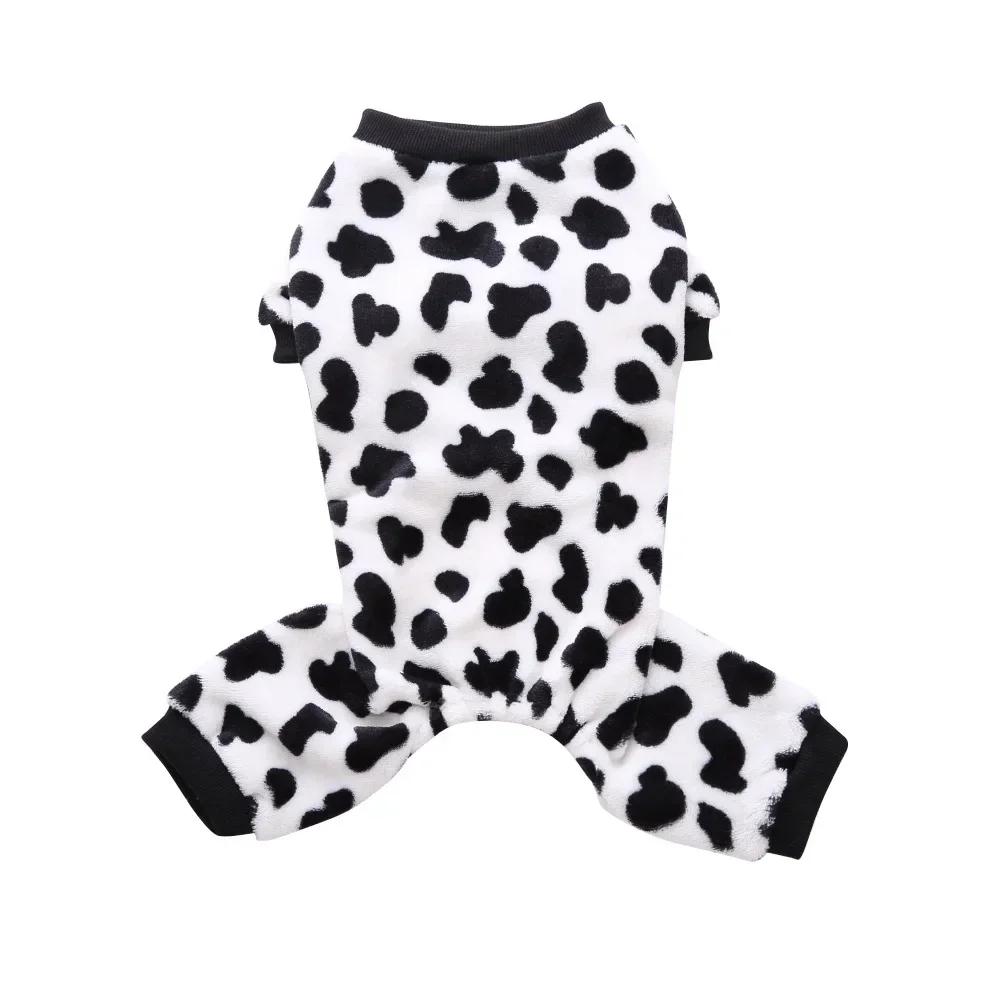 Small Breed Dog Plush Pyjamas Autumn Collection Cross-Border Pet Clothing Cozy Doggy Jumpsuit Pet Supplies